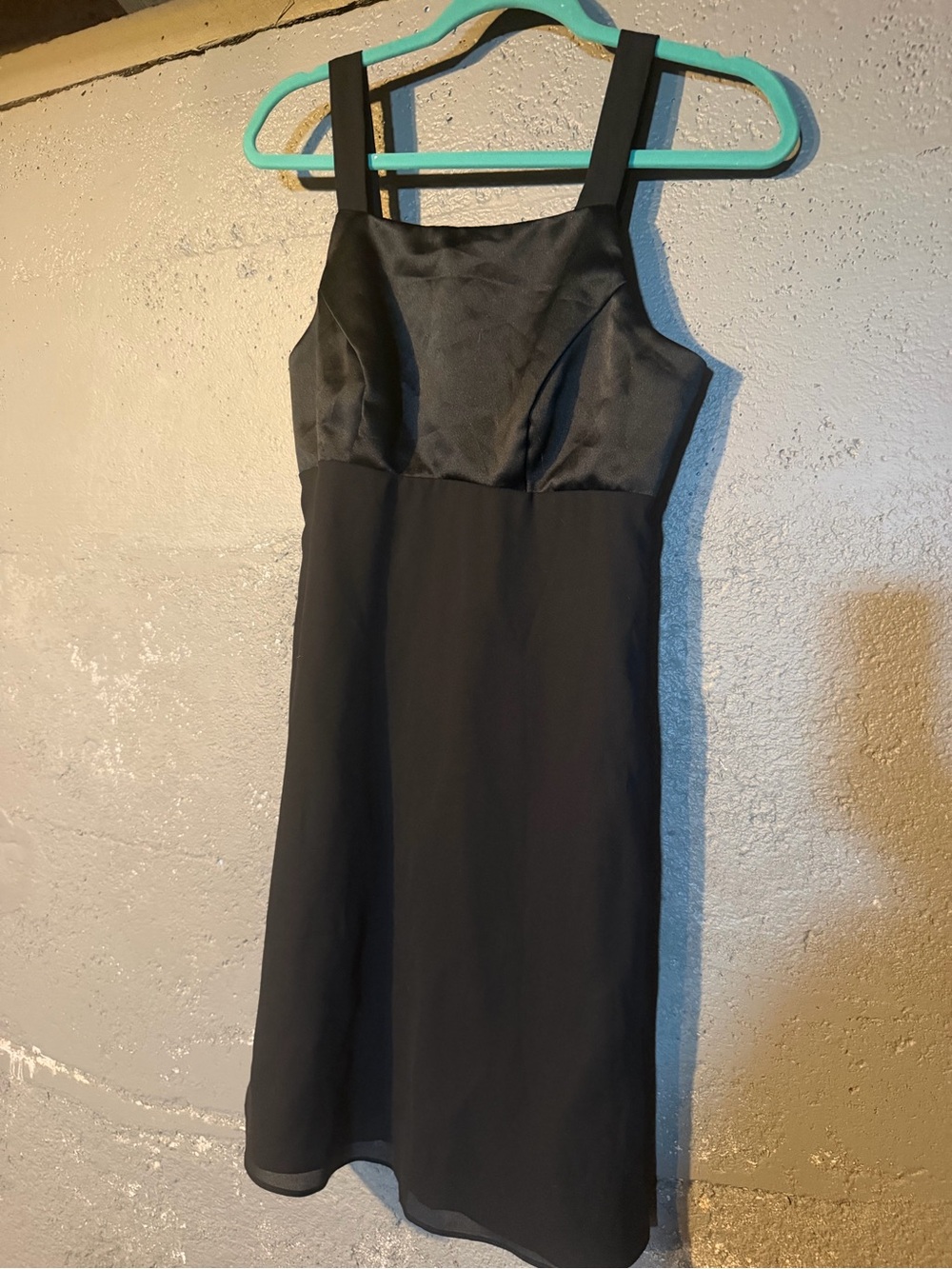 Night Way Collections Black Square Neck Midi Slip Dress